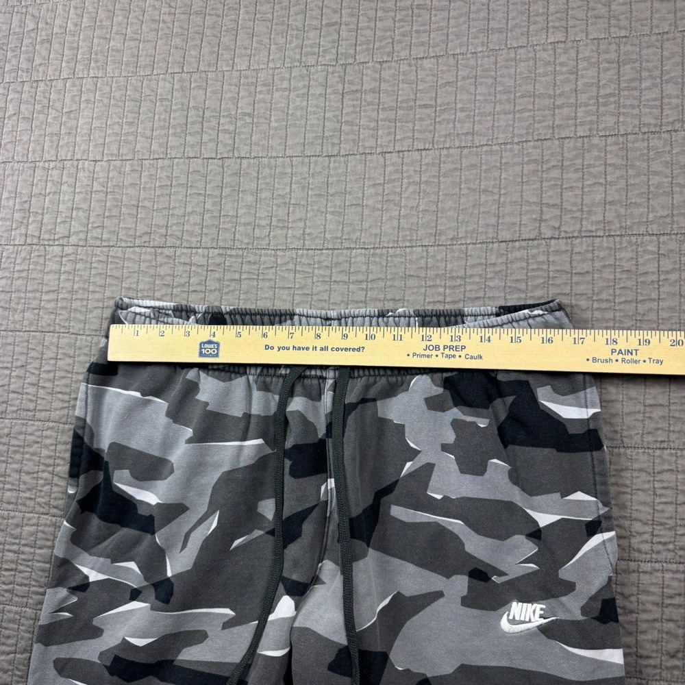 Nike Mens XXLT Club Fleece Camo Joggers Sweatpants Grey White Black Sportswear - Picture 9 of 12